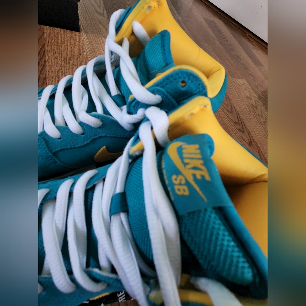 Nike SB Dunk Hi Tropical Teal and University Gold (2013) - Picture 17 of 17